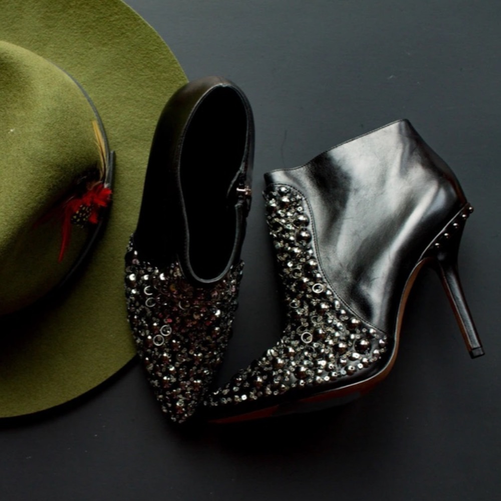 Vera Wang “Biker” Heeled Boots